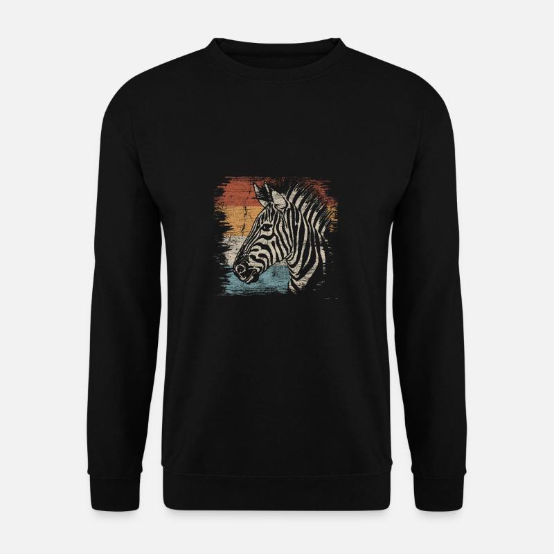 Zebra - Unisex Pullover - Schwarz