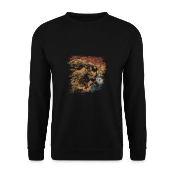 beaver - Unisex Sweatshirt - black - Front - Alina (178cm) & Michal (187cm)