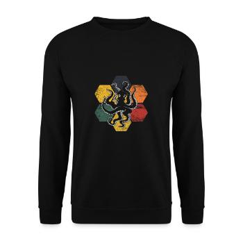 Poulpe poulpe pieuvres plongeur plongeur - Sweat-shirt Unisexe - noir - Devant - Alina (178cm) & Michal (187cm)