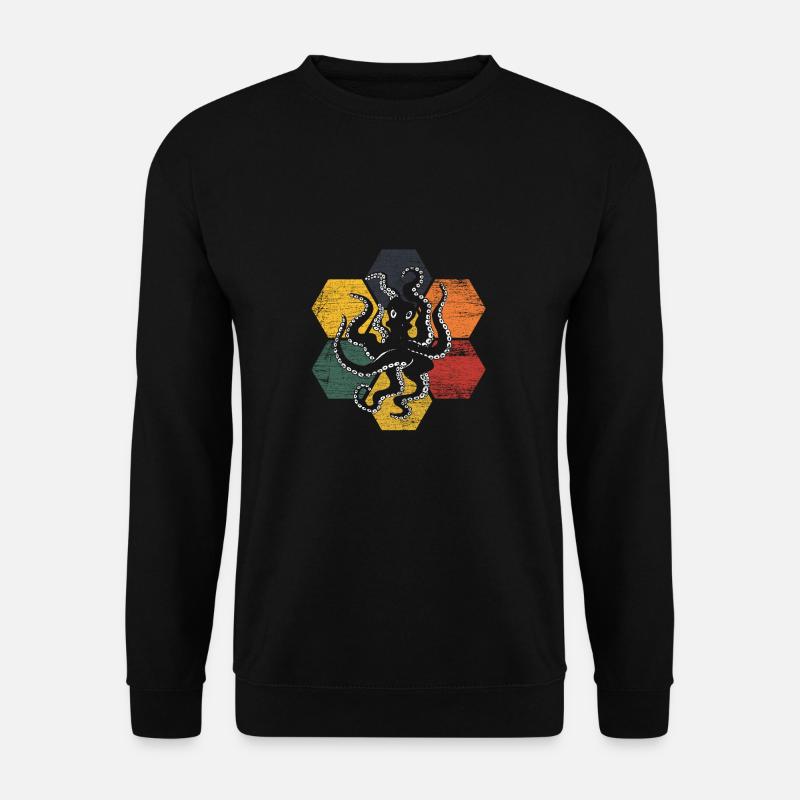 Tintenfisch Oktopus Kraken Tiefsee Taucher Tier - Unisex Pullover - Schwarz