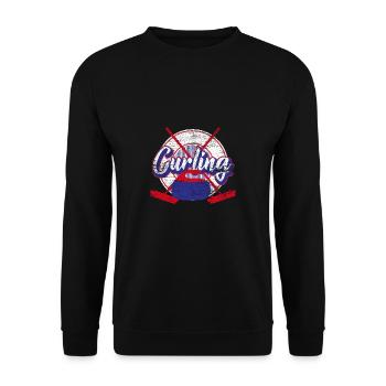 Curling - Unisex Pullover - Schwarz - Vorne - Alina (178cm) & Michal (187cm)