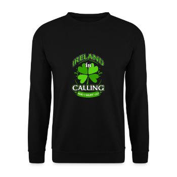 Ireland - Unisex Sweatshirt - black - Front - Alina (178cm) & Michal (187cm)