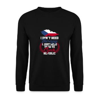 Czech Republic - Unisex Sweatshirt - black - Front - Alina (178cm) & Michal (187cm)