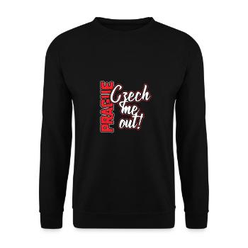 Prag - Unisex Pullover - Schwarz - Vorne - Alina (178cm) & Michal (187cm)