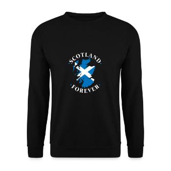 Scotland - Unisex Sweatshirt - black - Front - Alina (178cm) & Michal (187cm)