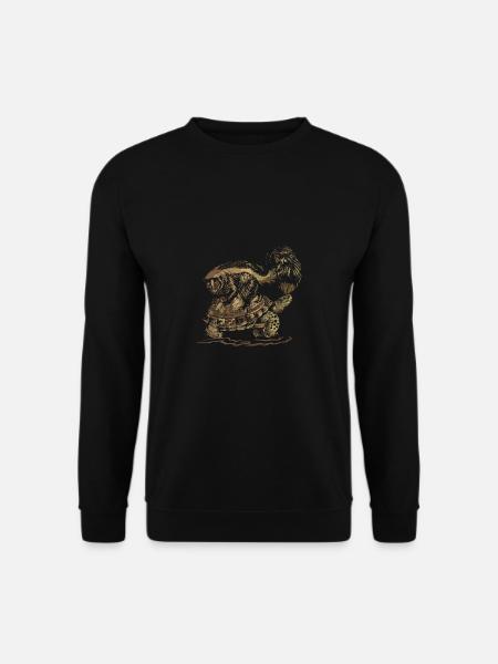 Skunk and turtle - Unisex Sweatshirt - black