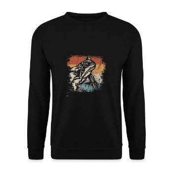 grenouille - Sweat-shirt Unisexe - noir - Devant - Alina (178cm) & Michal (187cm)