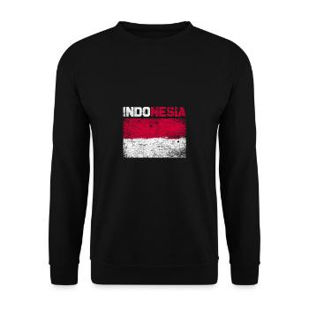 Indonesia - Unisex Sweatshirt - black - Front - Alina (178cm) & Michal (187cm)