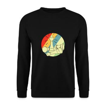 Jeu d’échecs rétro jeu d’échecs - Sweat-shirt Unisexe - noir - Devant - Alina (178cm) & Michal (187cm)