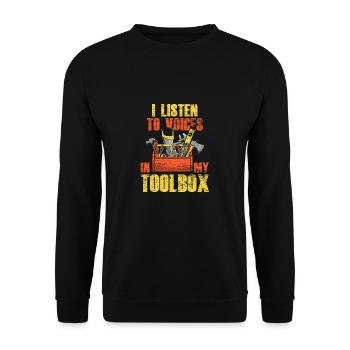Carpenter Toolbox - Unisex Sweatshirt - black - Front - Alina (178cm) & Michal (187cm)