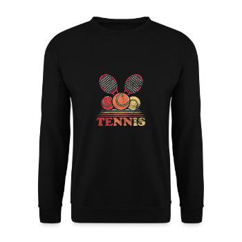Tennis tennis de tennis tennis sport - Sweat-shirt Unisexe - noir - Devant - Alina (178cm) & Michal (187cm)