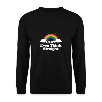 Gay Pride LGBT Regenbogen Flagge Geschenk - Unisex Pullover - Schwarz - Vorne - Alina (178cm) & Michal (187cm)