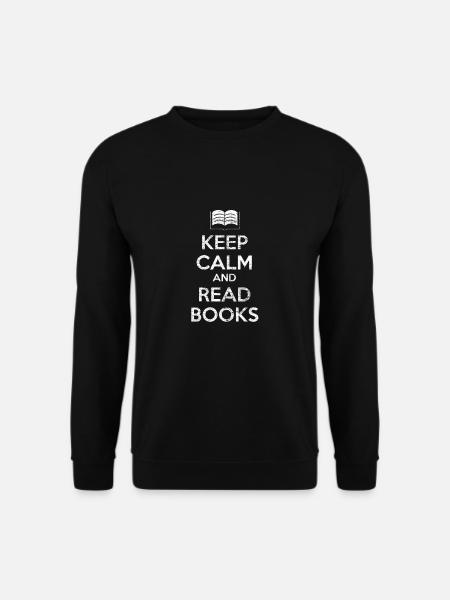 Bücher lesen Buch Geschenk Bücherregal - Unisex Pullover - Schwarz