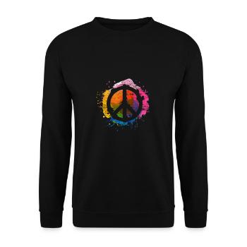 Peace - Unisex Pullover - Schwarz - Vorne - Alina (178cm) & Michal (187cm)