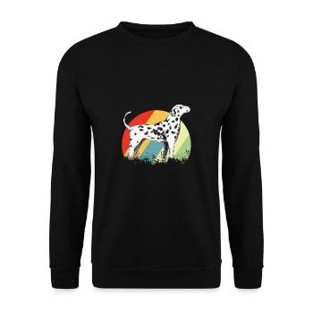 Dalmatien - Sweat-shirt Unisexe - noir - Devant - Alina (178cm) & Michal (187cm)