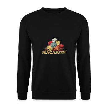macaron - Sweat-shirt Unisexe - noir - Devant - Alina (178cm) & Michal (187cm)