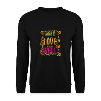 Sonnenblume - Unisex Pullover - Schwarz - Vorne - Alina (178cm) & Michal (187cm)