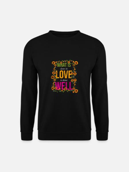 Sonnenblume - Unisex Pullover - Schwarz