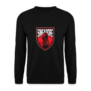 Singapore - Unisex Sweatshirt - black - Front - Alina (178cm) & Michal (187cm)