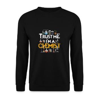 Chemistry Chemist Natural Science Gift - Unisex Sweatshirt - black - Front - Alina (178cm) & Michal (187cm)
