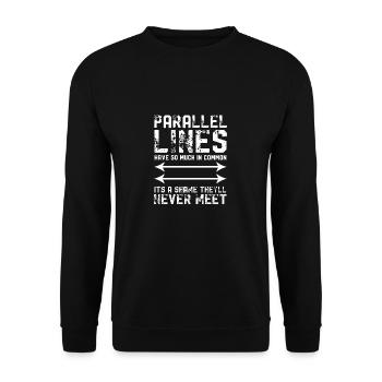 Math Formulas Mathematics Gift Numbers - Unisex Sweatshirt - black - Front - Alina (178cm) & Michal (187cm)