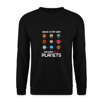 Pluto - Unisex Sweatshirt - black - Front - Alina (178cm) & Michal (187cm)