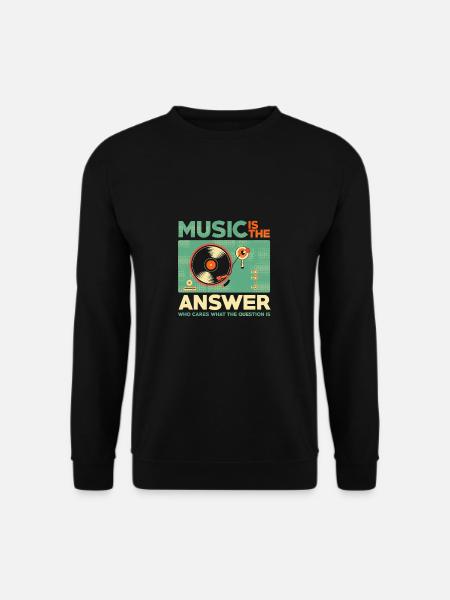 Music is the answer - Unisex Sweatshirt - black