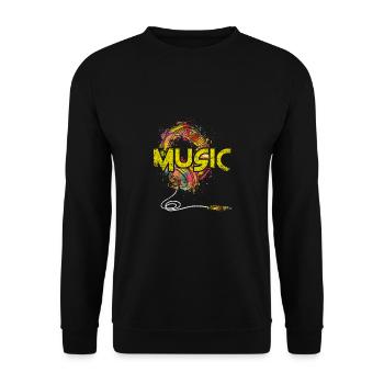 Musik - Unisex Pullover - Schwarz - Vorne - Alina (178cm) & Michal (187cm)