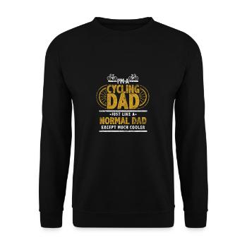 Fahrrad Fahrer Bike Vater Papa Vatertag Geschenk - Unisex Pullover - Schwarz - Vorne - Alina (178cm) & Michal (187cm)