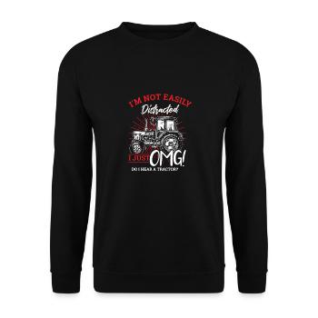 tractor - Unisex Sweatshirt - black - Front - Alina (178cm) & Michal (187cm)