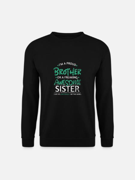 Proud brother sister - Unisex Sweatshirt - black