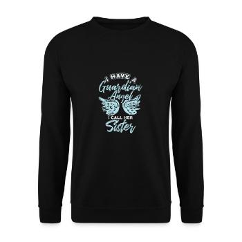 Sister protector - Unisex Sweatshirt - black - Front - Alina (178cm) & Michal (187cm)