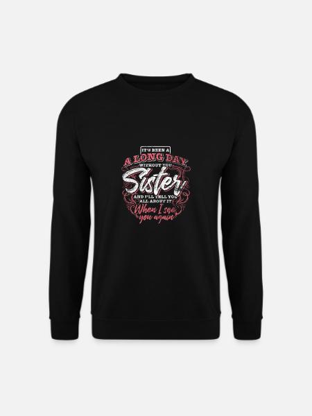Bruder Schwester Geschwister - Unisex Pullover - Schwarz