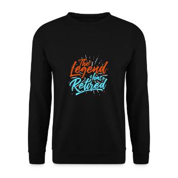 Retirement legend - Unisex Sweatshirt - black - Front - Alina (178cm) & Michal (187cm)