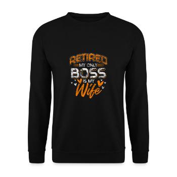 Ruhestand - Unisex Pullover - Schwarz - Vorne - Alina (178cm) & Michal (187cm)