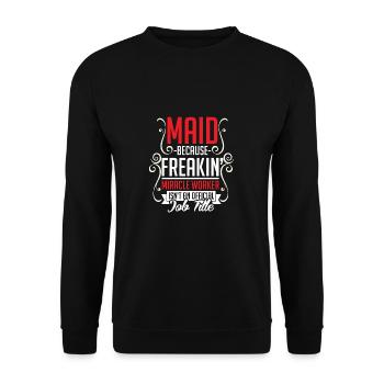 Femmes de chambre - Sweat-shirt Unisexe - noir - Devant - Alina (178cm) & Michal (187cm)