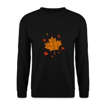 Feuille d'érable du Canada - Sweat-shirt Unisexe - noir - Devant - Alina (178cm) & Michal (187cm)