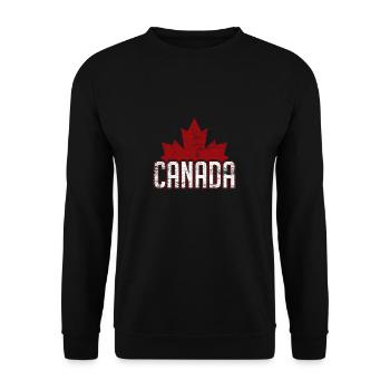 Canada nation - Unisex Sweatshirt - black - Front - Alina (178cm) & Michal (187cm)