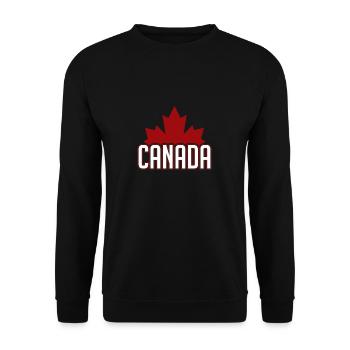 Canada nationality - Unisex Sweatshirt - black - Front - Alina (178cm) & Michal (187cm)