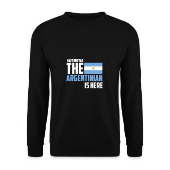 Argentina - Unisex Sweatshirt - black - Front - Alina (178cm) & Michal (187cm)