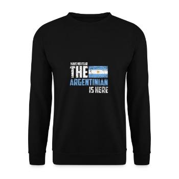 Argentin argentin - Sweat-shirt Unisexe - noir - Devant - Alina (178cm) & Michal (187cm)