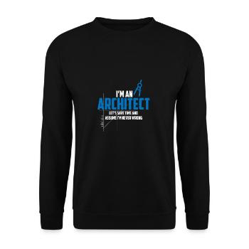 Architekt Architektur - Unisex Pullover - Schwarz - Vorne - Alina (178cm) & Michal (187cm)