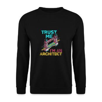 Architekt - Unisex Pullover - Schwarz - Vorne - Alina (178cm) & Michal (187cm)