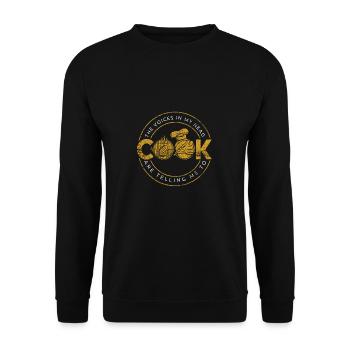 Cooking creativity chef - Unisex Sweatshirt - black - Front - Alina (178cm) & Michal (187cm)