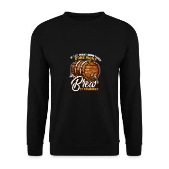 bière - Sweat-shirt Unisexe - noir - Devant - Alina (178cm) & Michal (187cm)