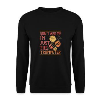 Trompete Trompeter - Unisex Pullover - Schwarz - Vorne - Alina (178cm) & Michal (187cm)