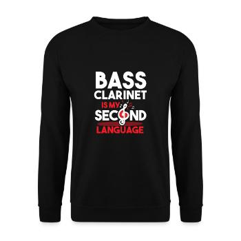 Clarinette basse - Sweat-shirt Unisexe - noir - Devant - Alina (178cm) & Michal (187cm)