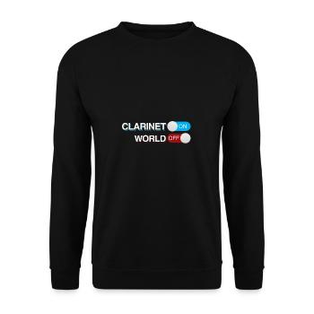 clarinet - Unisex Sweatshirt - black - Front - Alina (178cm) & Michal (187cm)