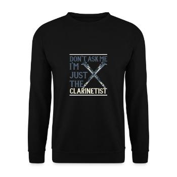 Clarinet Clarinet - Unisex Sweatshirt - black - Front - Alina (178cm) & Michal (187cm)