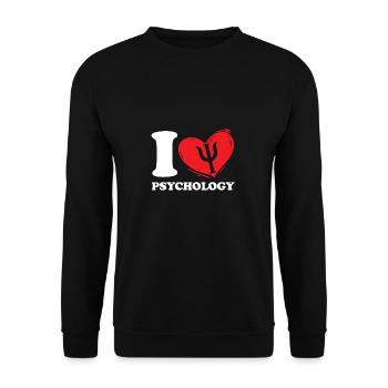 psychology - Unisex Sweatshirt - black - Front - Alina (178cm) & Michal (187cm)